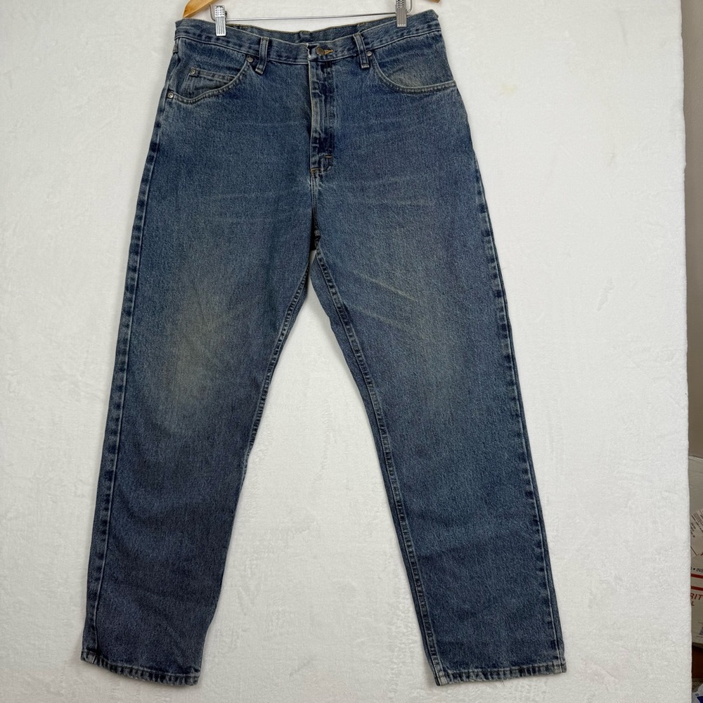Wrangler Men’s Relaxed Fit Jeans 36x32 Blue Denim